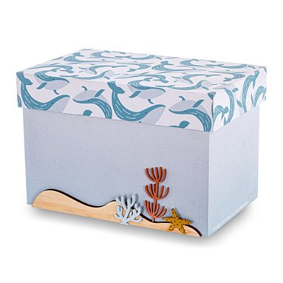Caixa Organizadora Infantil Fundo Do Mar M - Mar - 77061