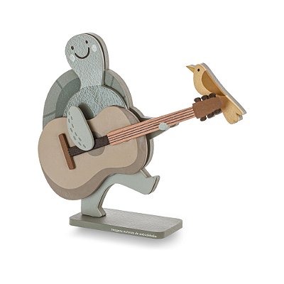 Enfeite Decorativo Infantil Tartaruga Para Prateleira - Música - 101031