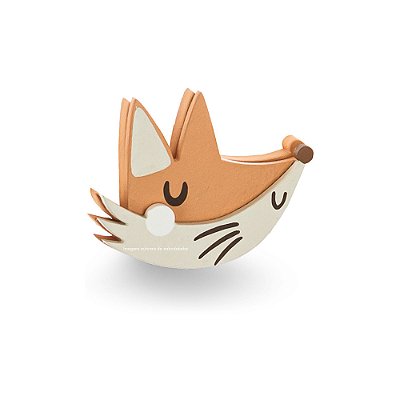 Cabideiro Infantil Unitário Raposa Decorativo - Música - 101122