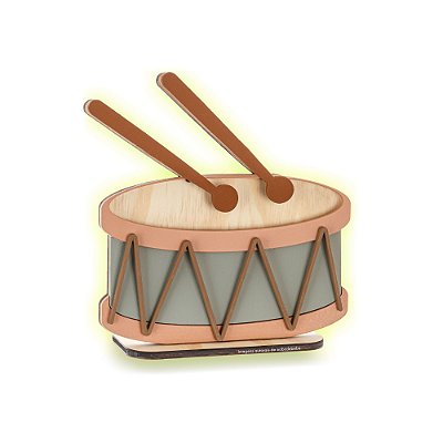 Luminária De Mesa Infantil Tambor Decorativa - Música - 101143