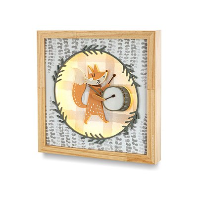 Quadro Decorativo Com Luz Raposa - Música - 101500