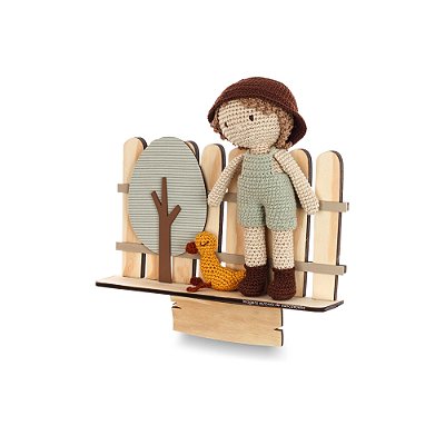 Quadro Amigurumi Personalizável Infantil - Fazendinha - 97027 - Personalizado