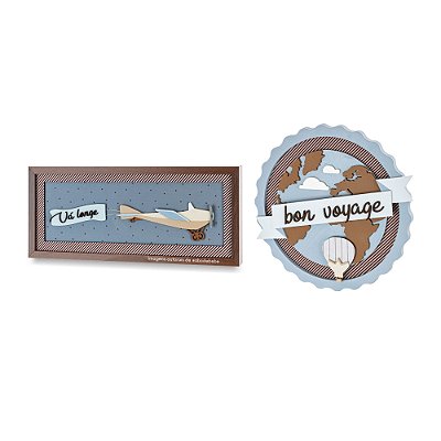 Kit Com 2 Quadros Decorativos Para Quarto de Bebê - Voar - 95050