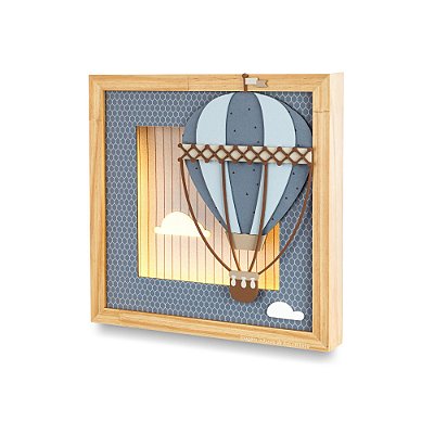 Quadro Com Luz Decorativo Balão - Voar - 95501