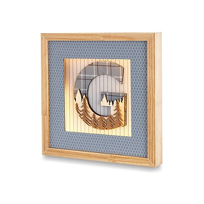 Quadro Com Luz Inicial Personalizável - Voar - 95503 - Personalizado