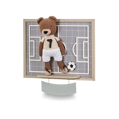 Quadro Amigurumi Decorativo Campo Personalizável Para Quarto De Bebê - Futebichos - 104028 - Personalizado