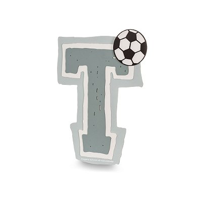 Inicial De Parede Personalizável Decorativa - Futebichos - 104101 - Personalizado