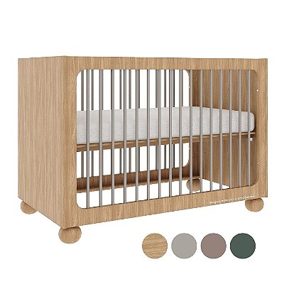 Berço Que Vira Mini Cama Vero Palito - Madeira