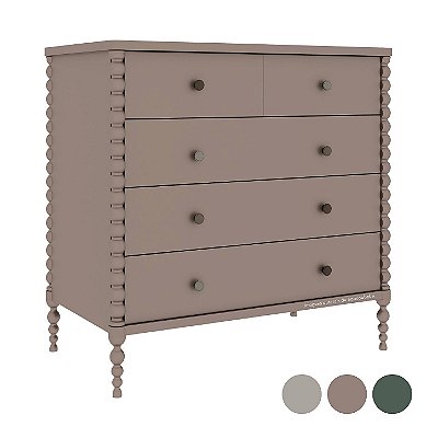 Cômoda Art Com 5 Gavetas - Cores