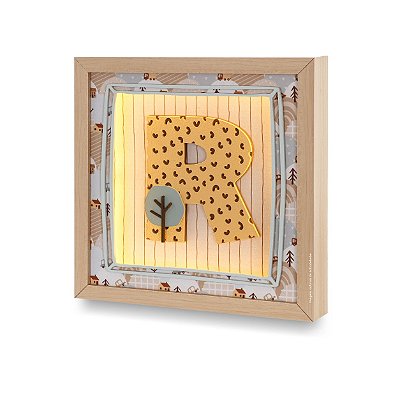 Quadro De Luz Decorativo Com Inicial Personalizável - Transportes - 108503