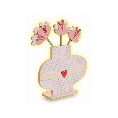 Luminária Decorativa De Mesa Vaso De Flor - Margaridas - 112141