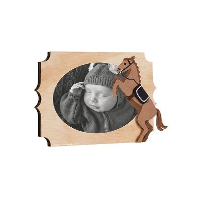 Porta Retrato Infantil Com Cavalinho - Cavalos - 113071