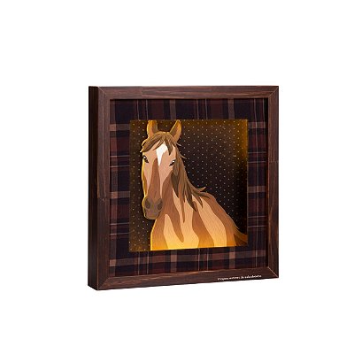 Quadro De Luz Decorativo Infantil Cavalo - Cavalos - 113506