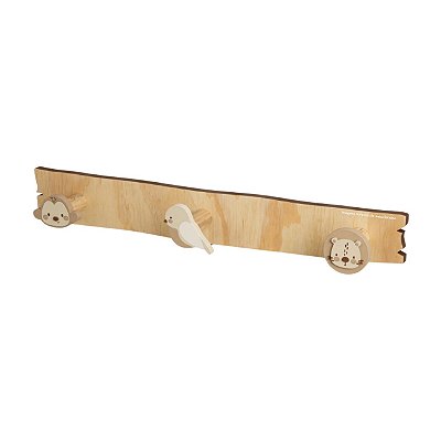 Cabideiro Decorativo Infantil Com Bichinhos - Bichos Baby II - 114120