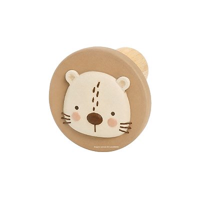 Cabideiro Decorativo Infantil Unitário Leão - Bichos Baby II - 114123