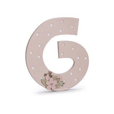 Inicial De Parede Personalizável Com Flores - Fofura - 117101 - Personalizado