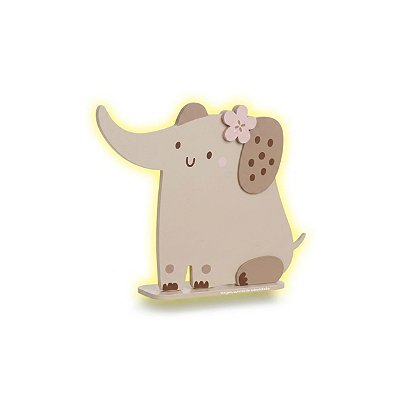 Luminária De Mesa Infantil Elefante Com Luz Suave - Fofura - 117140