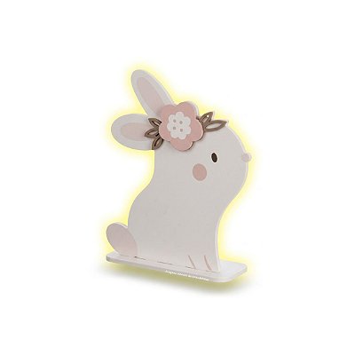 Luminária De Mesa Infantil Coelho Com Luz Suave - Fofura - 117141