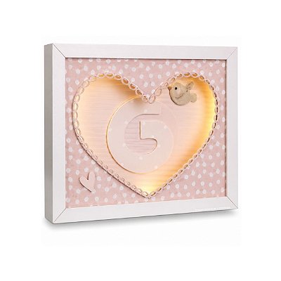 Quadro De Luz Inicial Infantil Personalizável Com Passarinho - Fofura - 117505 - Personalizado