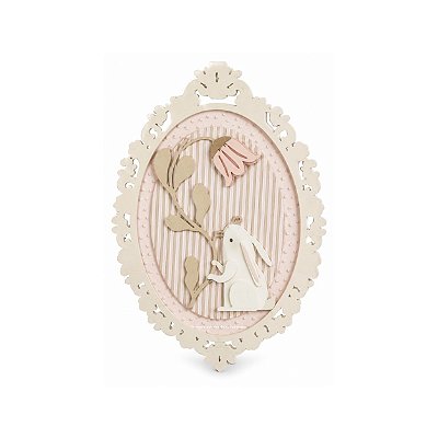 Quadro Infantil P Coelho Com Flor - Revoada - 118025