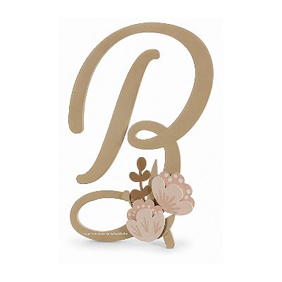 Inicial Decorativa De Parede Infantil Com Flores - Revoada - 118101