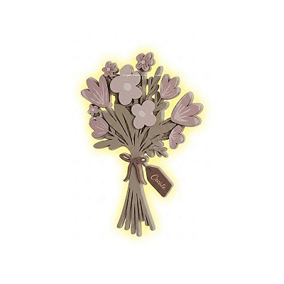 Luminária Infantil De Parede Buquê Com Flores - Revoada - 118143