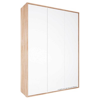 Guarda-Roupa Infantil 3 Portas Wood - Branco/Carvalho Treviso