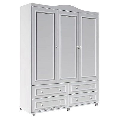 Guarda-Roupa Paris 3 portas - Branco