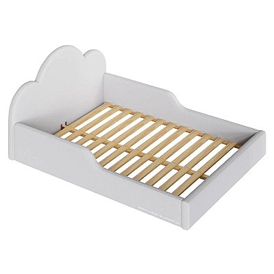 Cama Montessoriana Estofada Casal Algodão - Off White
