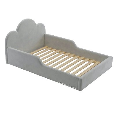 Cama Montessoriana Solteiro Algodão - Off White Nevoa