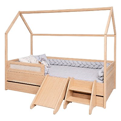 Bicama Infantil Com Casinha E Escorregador Divertidamente - Nature