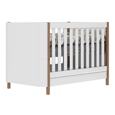 Berço Que Vira Mini Cama 2 Em 1 Olivia - Branco Fosco