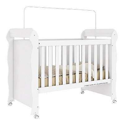 Berço Que Se Transforma Em Mini Cama 2 Em 1 Mirelle - Branco