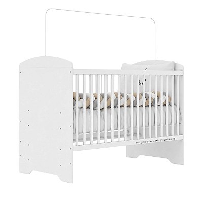 Berço Que Vira Mini Cama E Mini Sofá 3 Em 1 Eloá - Branco