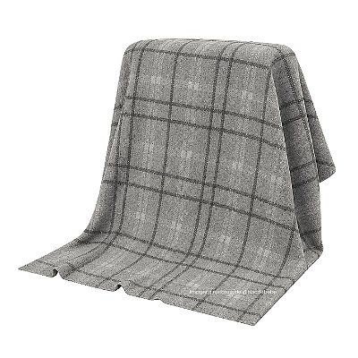 Manta Xadrez 90x90 - Tricot - Cinza New Grey