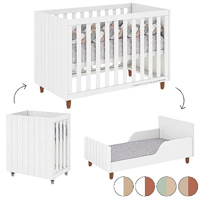 Berço Americano Evolutivo 3 Em 1 Valentina - Cores