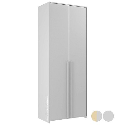 Guarda-Roupa Modulado 2 Portas - Cinza/Nature - Cinza