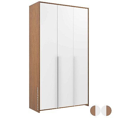 Guarda-Roupa Modulado 3 Portas - Branco/Carvalho Avelã
