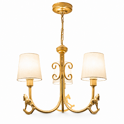 Lustre de Cavalinho - Dourado e Bege