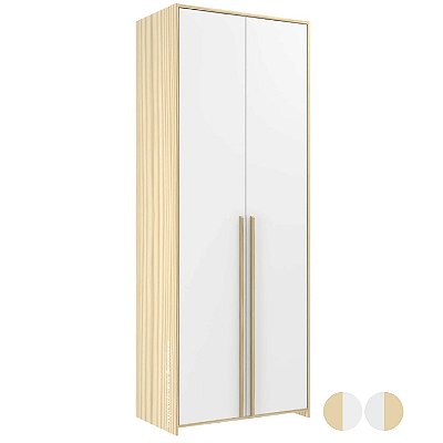 Guarda-Roupa Modulado 2 Portas - Branco/Nature