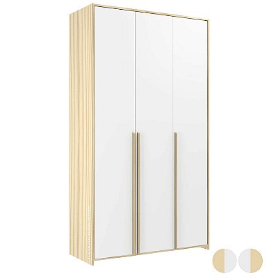 Guarda-Roupa Modulado 3 Portas - Branco/Nature