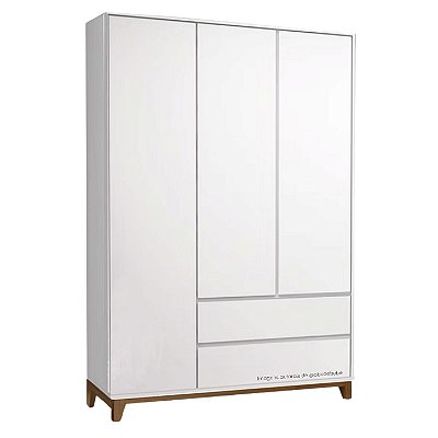 Guarda-Roupa 3 portas Nordic - Branco