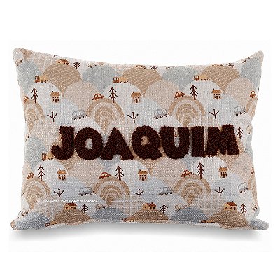 Almofada Decorativa Bordada A Mão Com Nome - Transportes - 93-15 - Personalizado