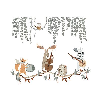 Painel Decorativo De Parede Infantil Menor - Música - 101012 - prontaentrega - Peça De Mostruário