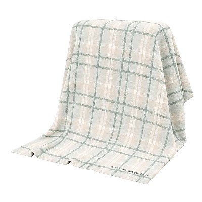 Manta Xadrez 90x90 - Tricot - Verde Senécio