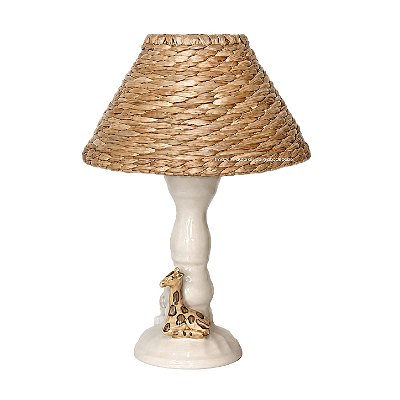 Abajur Cêramica Antique GR/Girafa - Com Cúpula