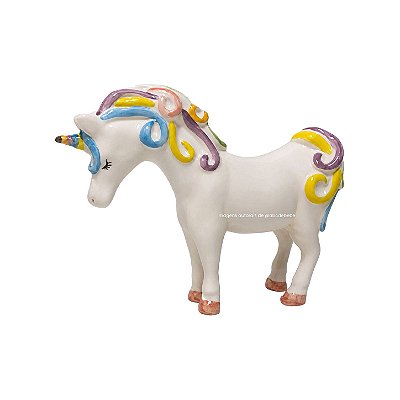 Puxador Infantil Cerâmica Unicórnio (Unidade)