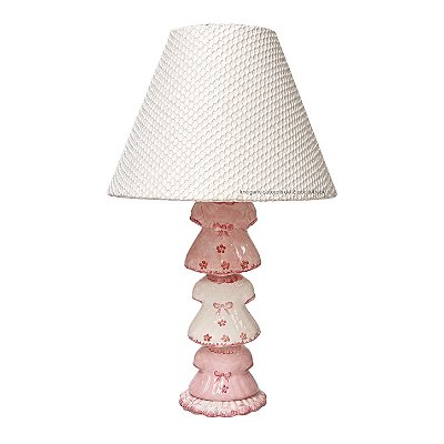 Abajur Cerâmica Three Dress - Com Cúpula