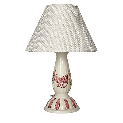 Abajur Cerâmica Lotus - Com Cúpula