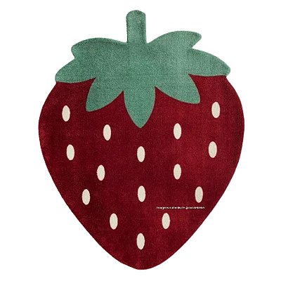 Tapete Infantil Orgânico Mundo Encantado - Redondo - Strawberry